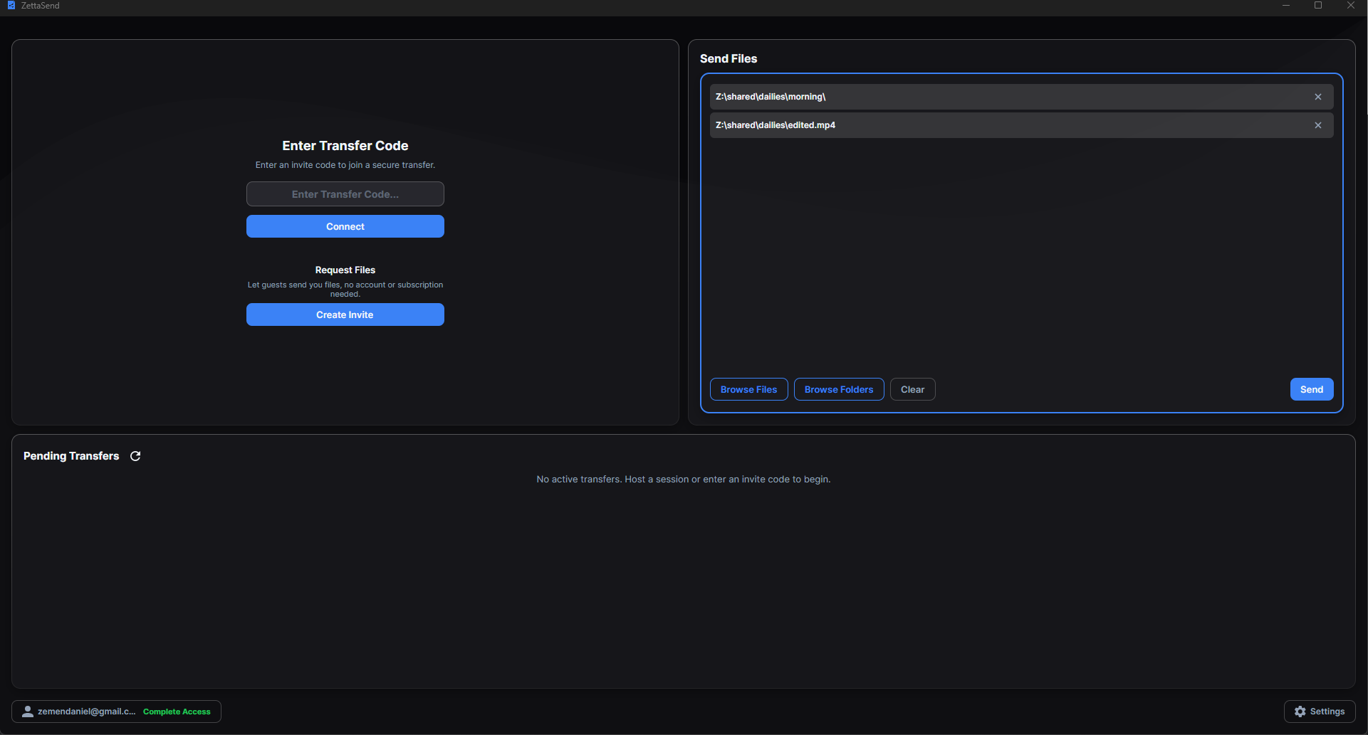 Select files